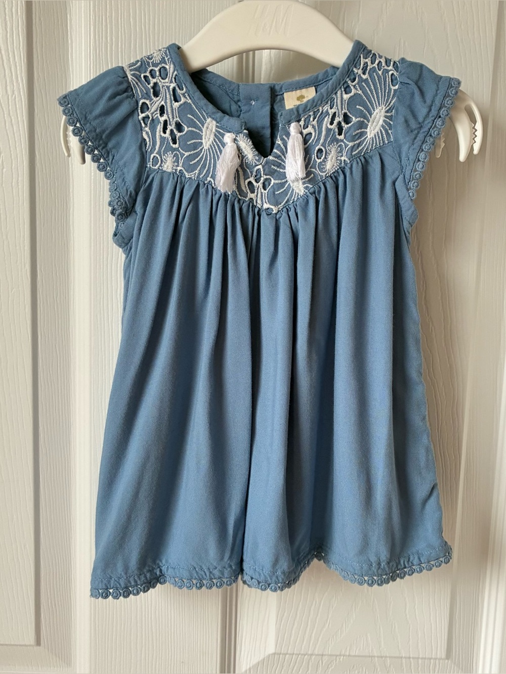 Tucker and Tate Blue Girls Embroidered Tassel Dress